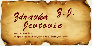 Zdravka Jevtović vizit kartica